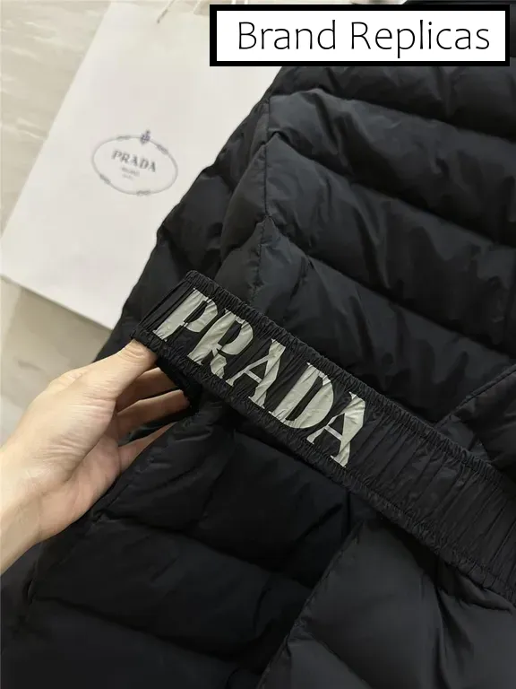 Prada waist lapel down jacket